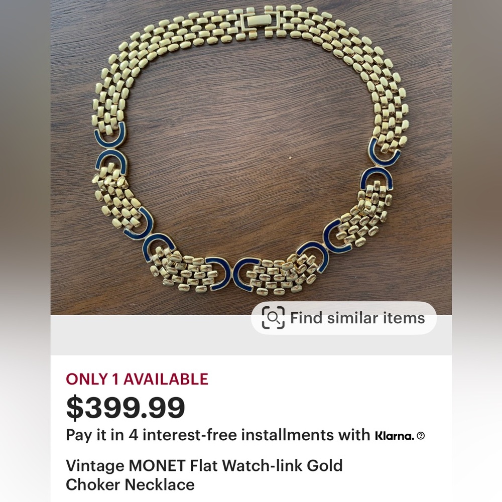 Vintage watch link necklace - Picture 5 of 5